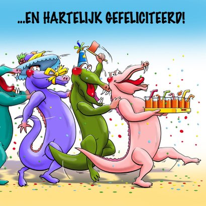 Grappige verjaardagskaart met tekst: Krokodolle dag 3