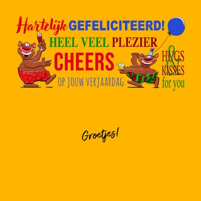 Grappige verjaardagskaart met teksten en beren 3