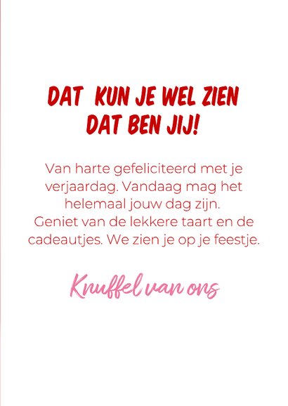 Grappige verjaardagskaart van franse bulldog met feestmuts 3