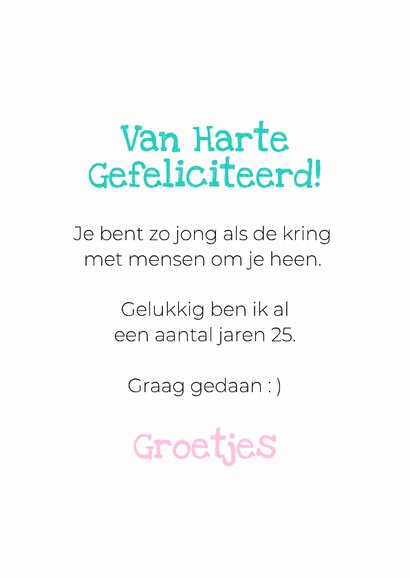 Grappige verjaardagskaart van grumpy kat met feestkleding 3