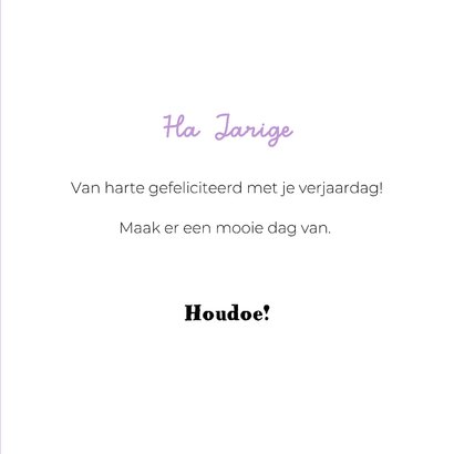Grappige verjaardagskaart van hond met lolly en slingers 3
