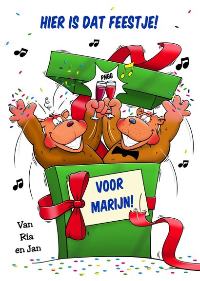 Grappige verjaardagskaart: Waar is dat feestje? 3