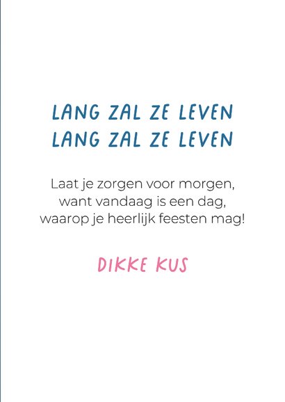 Grappige verjaardagskaart witte hond met feesthoed 3