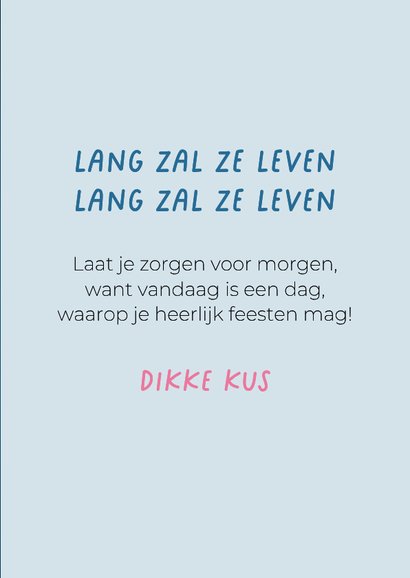 Grappige verjaardagskaart witte hond met feesthoed 3