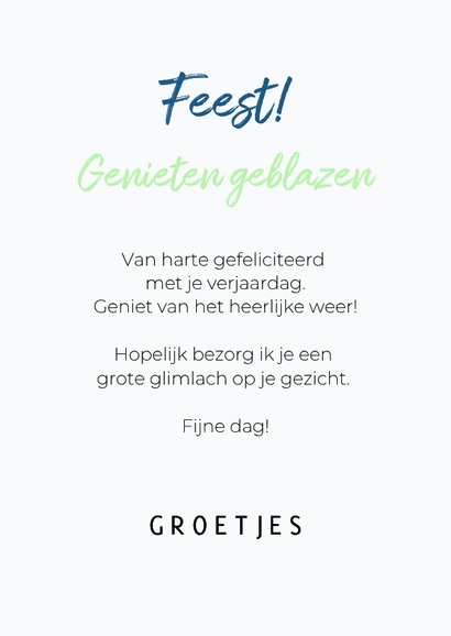 Grappige vrolijke verjaardagskaart van hond met zonnebril 3