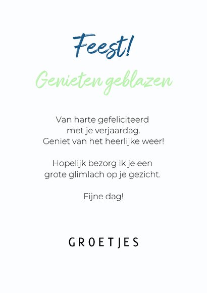 Grappige vrolijke verjaardagskaart van hond met zonnebril 3