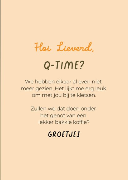 Grappige wenskaart met verzoek om een bakkie te doen 3