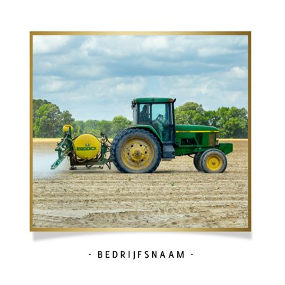 Grappige zakelijke kerstkaart agrarische sector tractor 2027 2