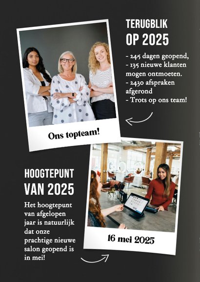 Grappige zakelijke kerstkaart in tijdschrift stijl 2