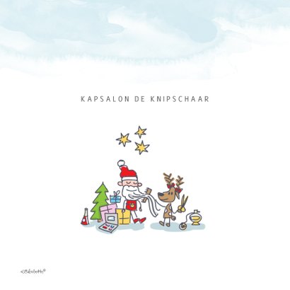 Grappige zakelijke kerstkaart kapperszaak 2