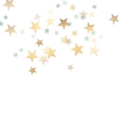 Groene kerstkaart gouden sterren 2