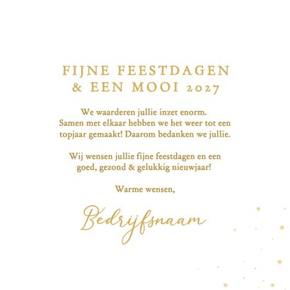 Groene vierkante kerstkaarten zakelijk bedankt met goud 3