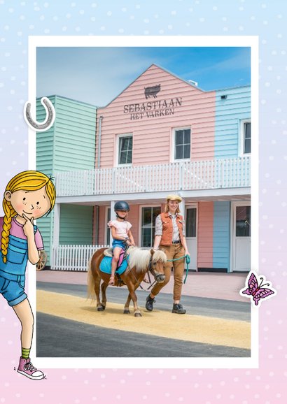 Groetjes uit Molenwaard fotokaart met Stip de Pony 2