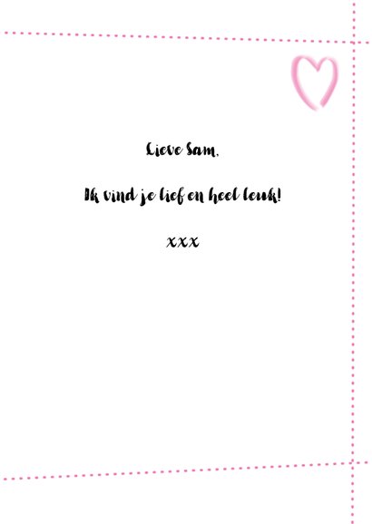 Groot hart met love you en naam aanpasbaar 3