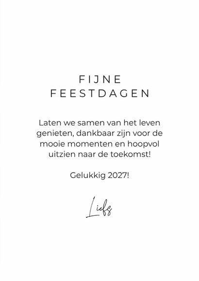 Groovy kerst en nieuwjaarskaart leef je mooiste leven 3