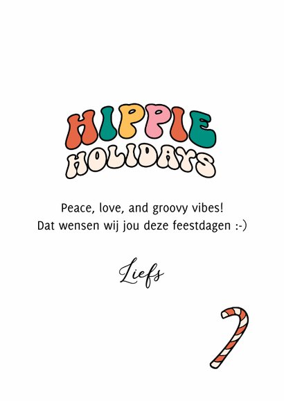 Groovy kerstkaart hippie holidays paddestoelen illustratie 3