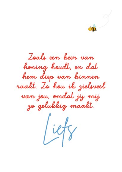 Grote beer met honingpot en bijtjes 3