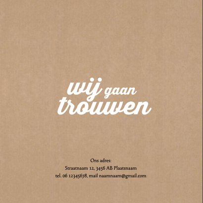 Grote foto kraft trouwkaart 2