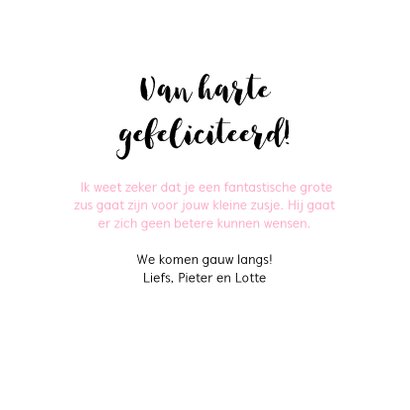 Grote zus felicitatie 3