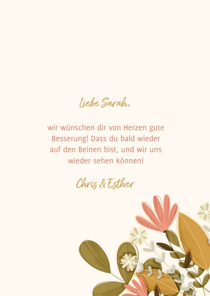 Grußkarte Gute Besserung Blumen aus Umschlag 3