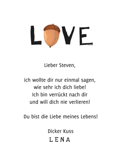 Grußkarte 'I'm so nuts about you' Foto innen 3