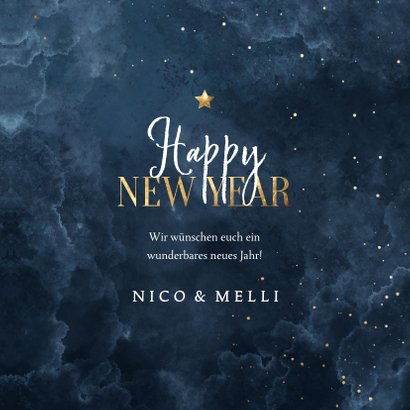 Grußkarte Neujahr 'Happy New Year' 3