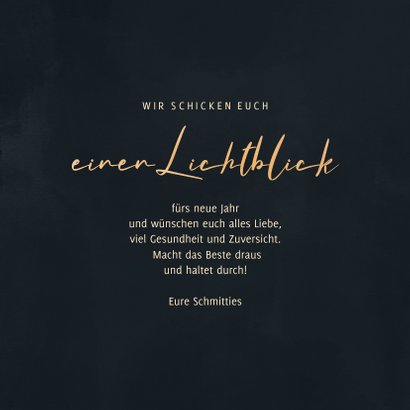 Grußkarte Neujahr Lichtblick Kerzenflamme 3