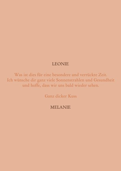 Grußkarte orange mit kleinen Sonnen 3