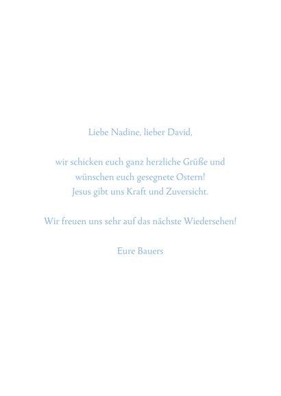 Grußkarte zu Ostern Taube und eigenes Foto 3