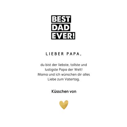 Grußkarte zum Vatertag' Best Dad Ever' 3