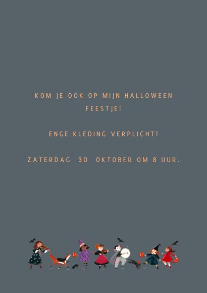 Halloween feestje illustratie kinderen verkleed 3