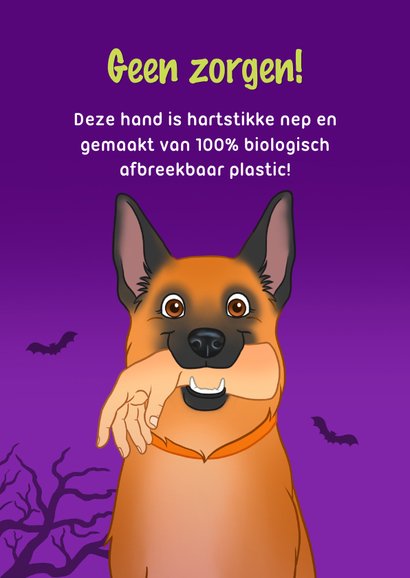 Halloween kaart grappige hond 2