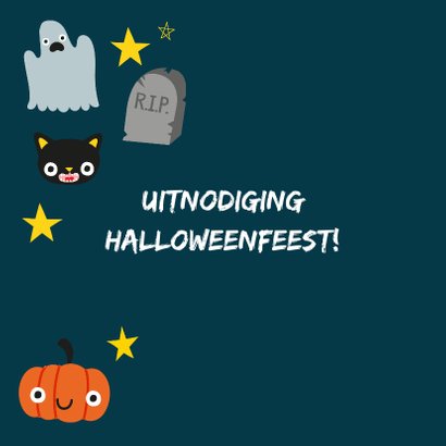 Halloween uitnodiging met illustratie 2