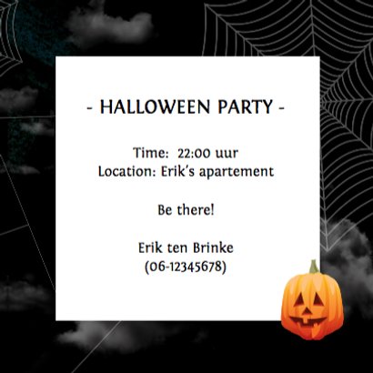 Halloween Uitnodiging Nacht 3