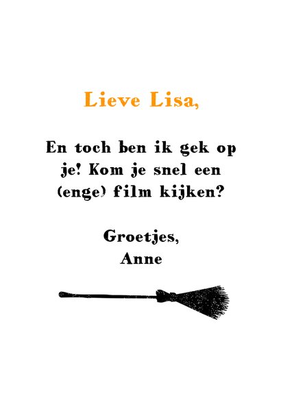 Halloweenkaart grappig vriendschap 3