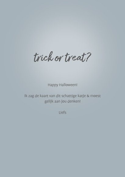 Halloweenkaart met een kat 3