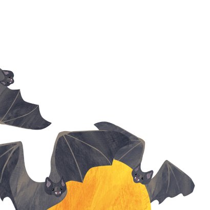Halloweenkaart vleermuizen 2