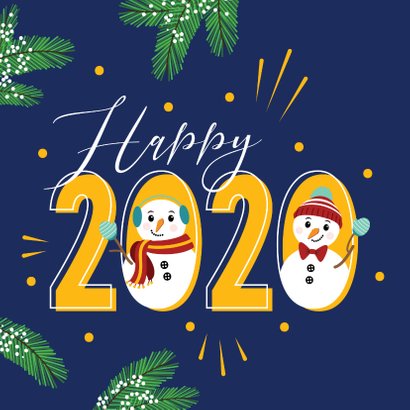 Happy 2020 met deze gezellige sneeuwpoppen 2