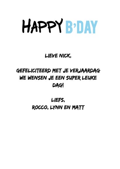 Happy B'day @ eigen naam 3
