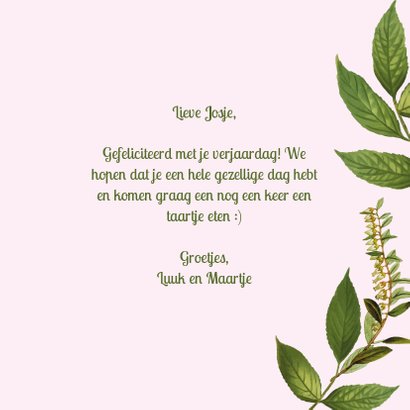 Happy Birthday - botanische verjaardagskaart 3