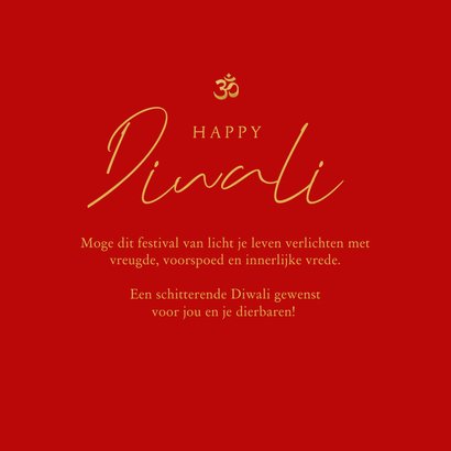 Happy Diwali goud lichtjesfeest rood mandala hartjes 3