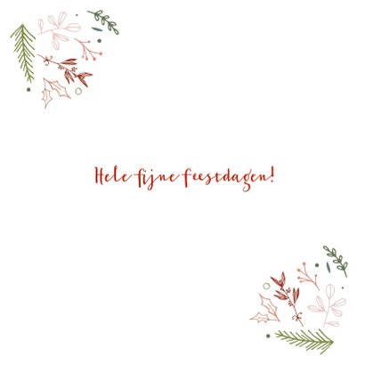 Happy Holidays kaart met krans-elementen 3