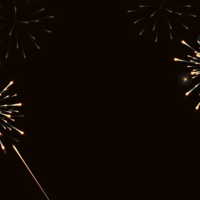 Happy new year - fireworks -nieuwjaarskaart Achterkant