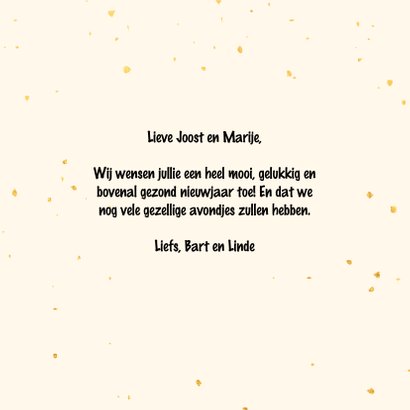Happy new year - text and gold - nieuwjaarskaart 3