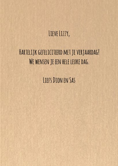 Hart met eigen naam op kraft-ByF 3
