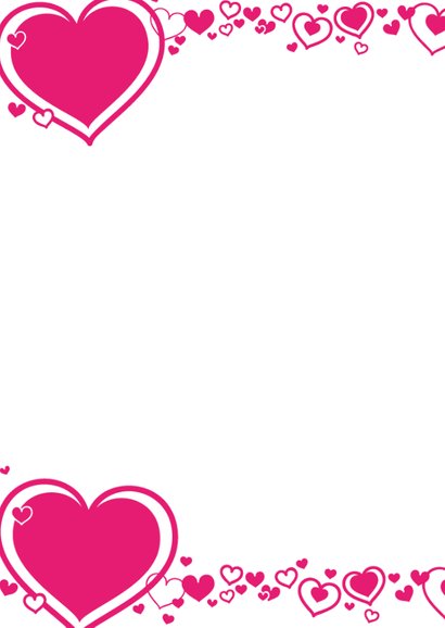 HARTJES Fotokaart met roze hartjes 2
