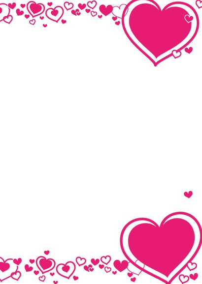 HARTJES Fotokaart met roze hartjes 3