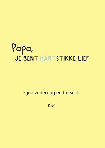 Hartstikke lieve vaderdagkaart met hartjessnoepje 3