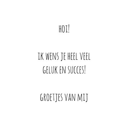 Heel erg veel geluk zwart wit 3