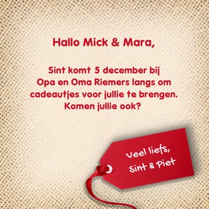 Heerlijke Sinterklaaskaart 3